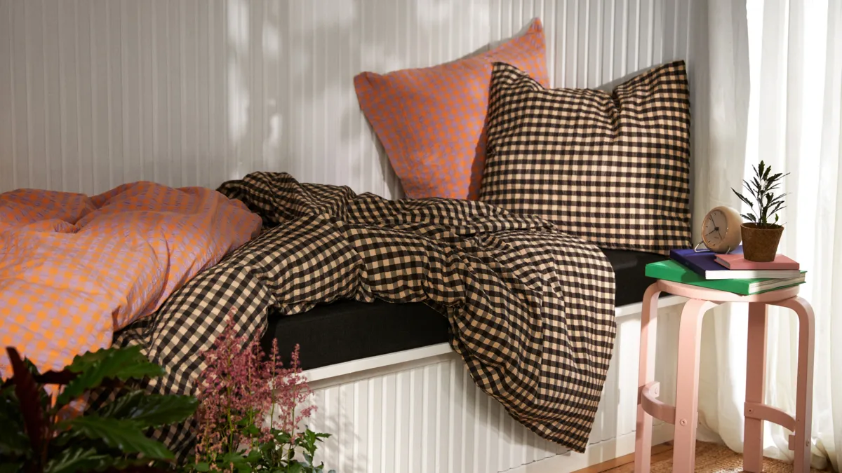 Bæk&Bølge σετ κρεβατιού 220x220 cm, Μαύρο-άμμος Juna