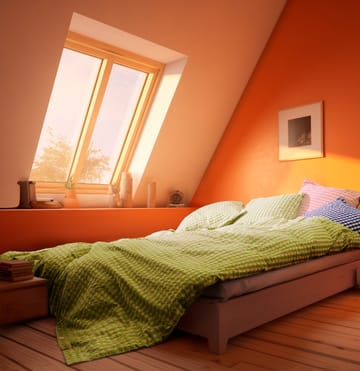 Bæk&Bølge σετ κρεβατιού 220x220 cm - Πράσινο-Φωτεινό ροζ - Juna