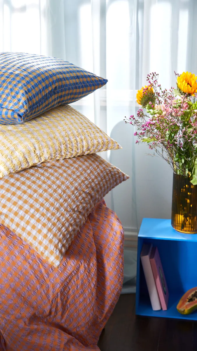 Μαξιλαροθήκη Bæk&Bølge 50x60 cm, Ανοιχτό μπλε-άμμος Juna