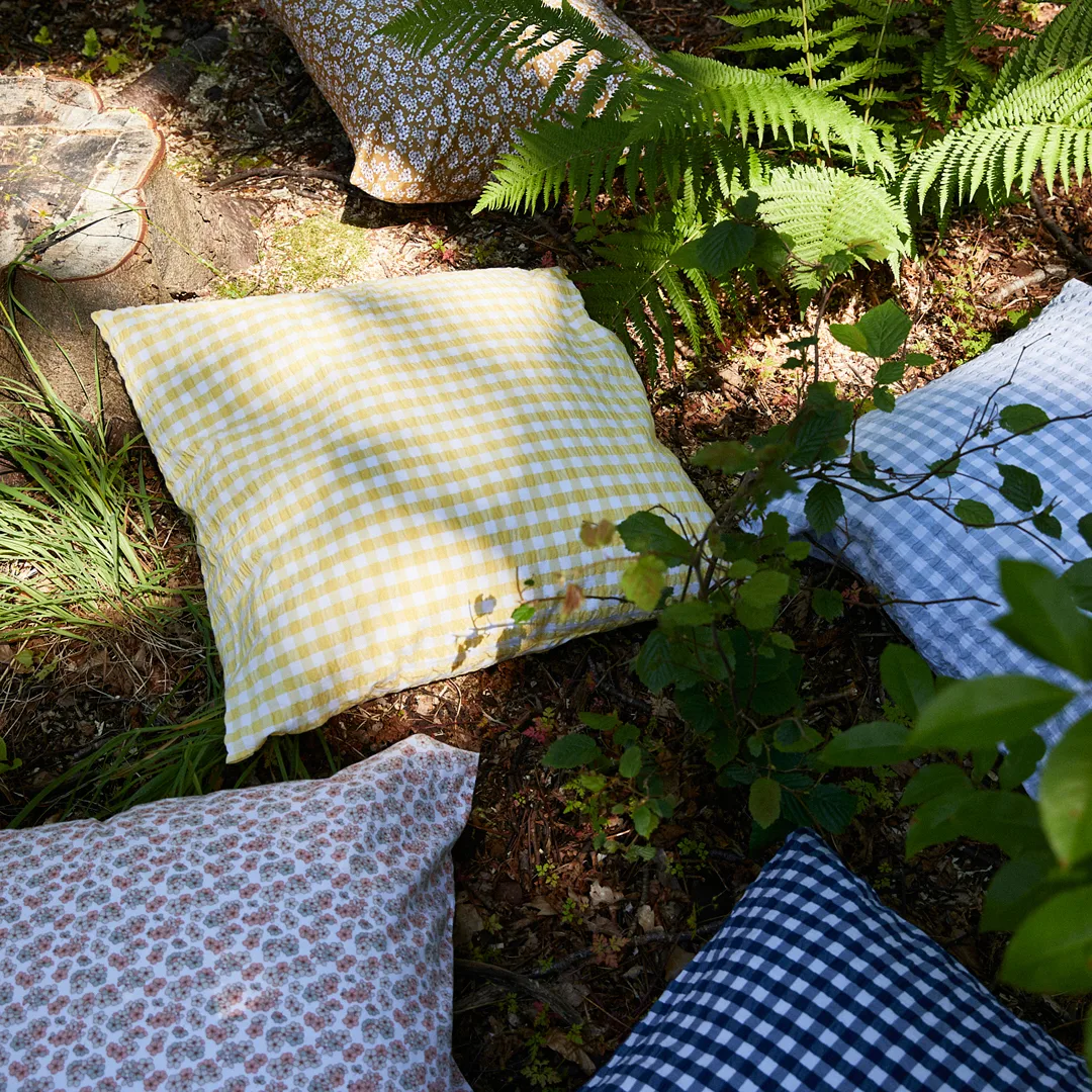 Μαξιλαροθήκη Bæk&Bølge 50x60 cm, Σκούρο μπλε-λευκό Juna