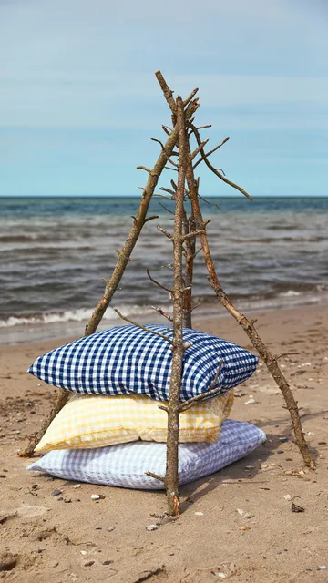 Μαξιλαροθήκη Bæk&Bølge 50x60 cm - Σκούρο μπλε-λευκό - Juna