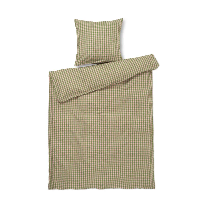 Bæk&Bølge σετ κρεβατιού Bæk&Bølge 140x220 cm - Πράσινο-Φωτεινό ροζ - Juna