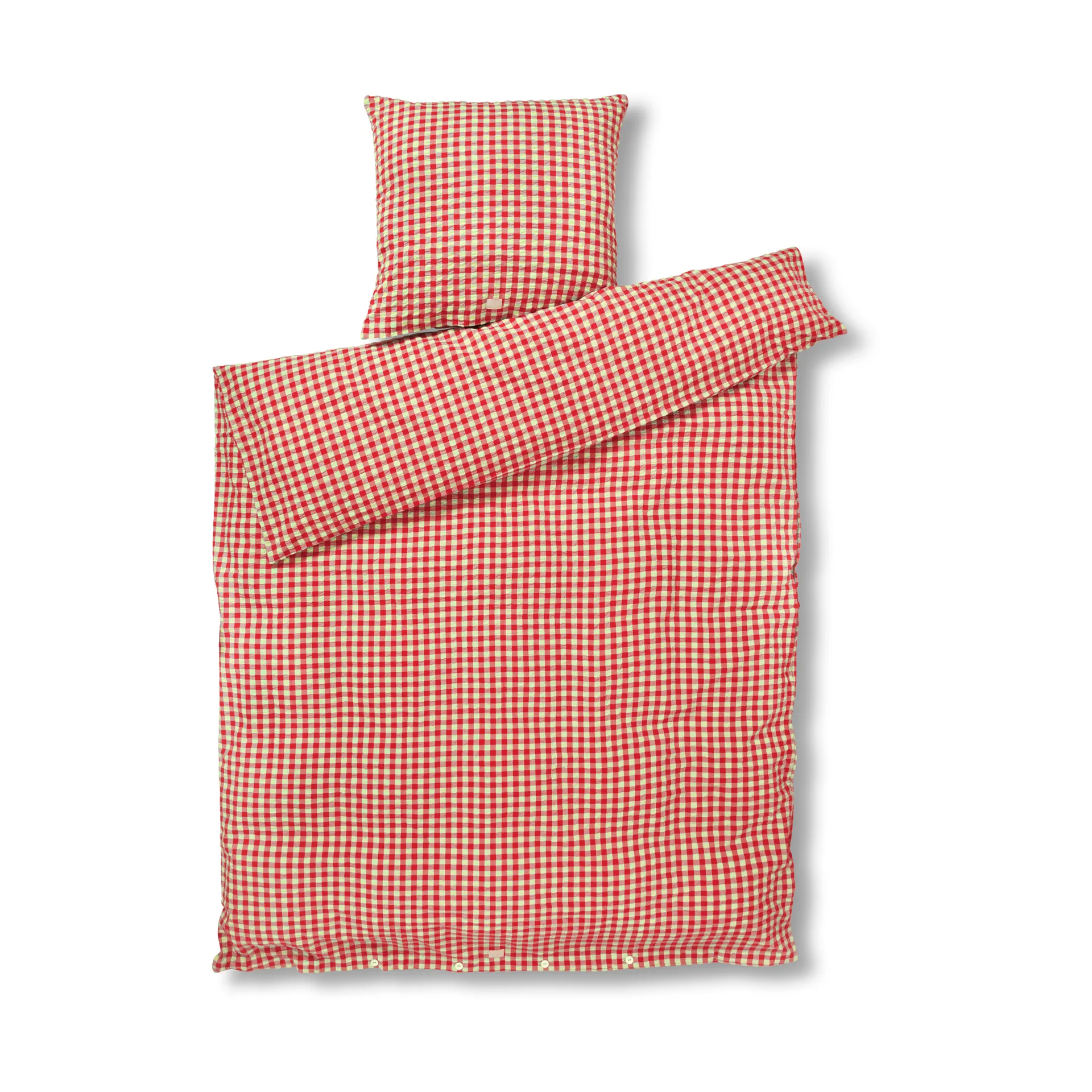 Bæk&Bølge σετ κρεβατιού Bæk&Bølge 140x220 cm, Κόκκινο-κίτρινο Juna