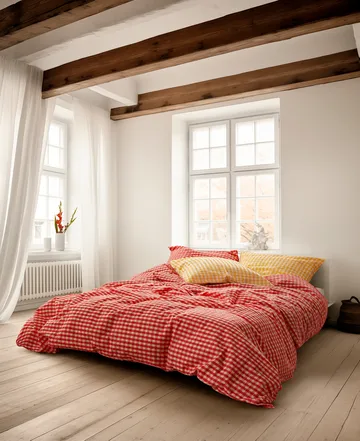Bæk&Bølge σετ κρεβατιού Bæk&Bølge 140x220 cm - Κόκκινο-κίτρινο - Juna