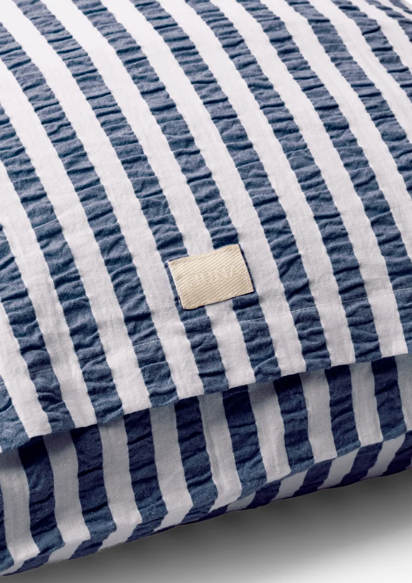 Μαξιλαροθήκη Bæk&Bølge Lines 50x60 cm, Σκούρο μπλε-λευκό Juna