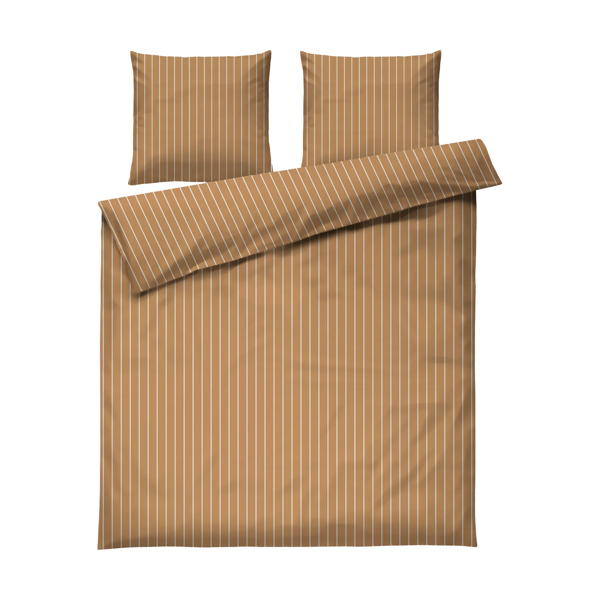 Soft σετ παπλωματοθήκης, 220x220/2x50x60 cm, Καραμέλα-offwhite Juna