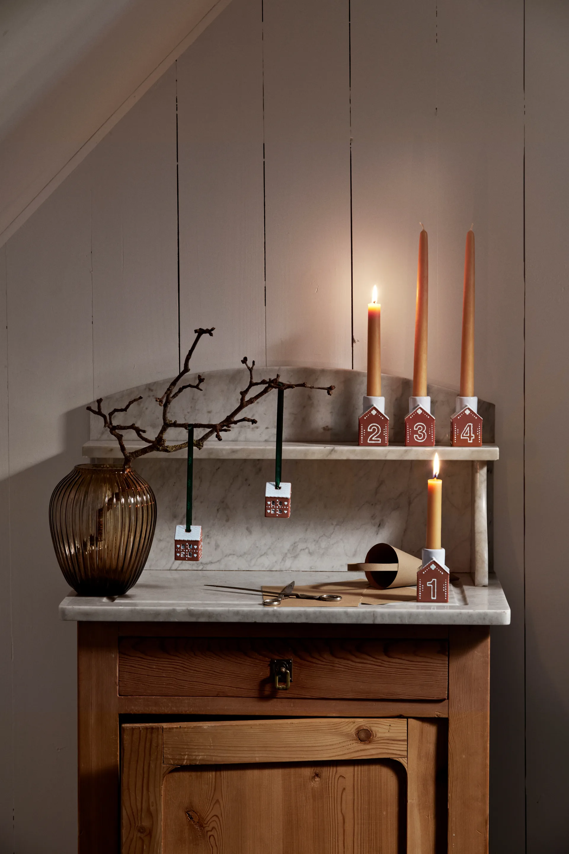 Gingerbread χριστουγεννιάτικο στολίδι 5 εκ. 2-pack, Καφέ Kähler