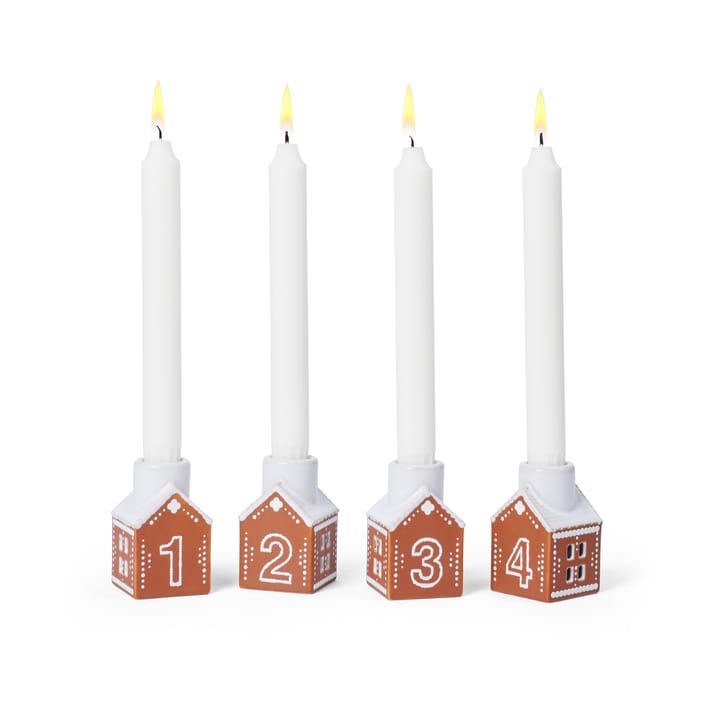 Gingerbread κηροπήγιο advent 4 μερών, Καφέ Kähler