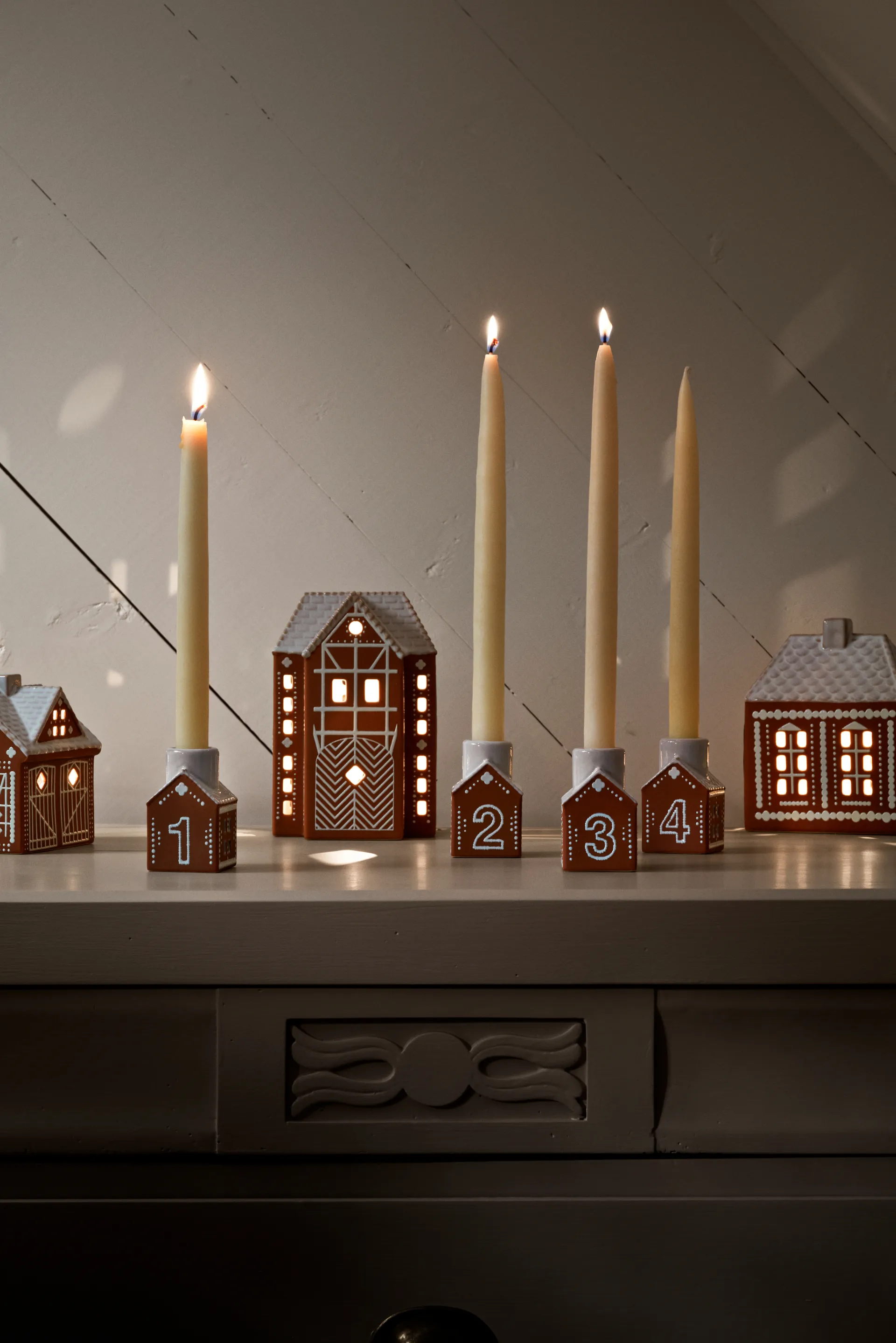 Gingerbread κηροπήγιο advent 4 μερών, Καφέ Kähler