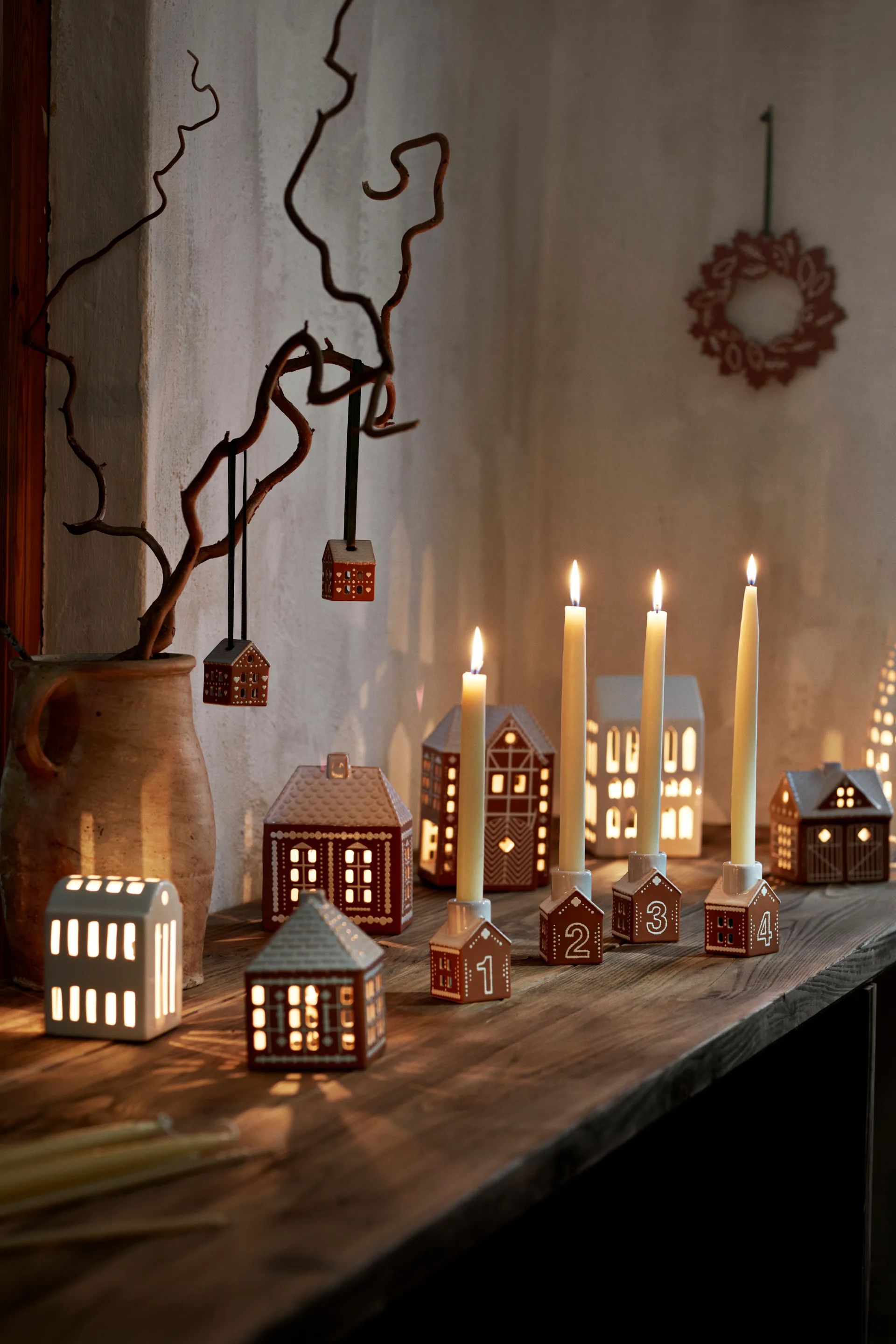 Gingerbread κηροπήγιο advent 4 μερών, Καφέ Kähler