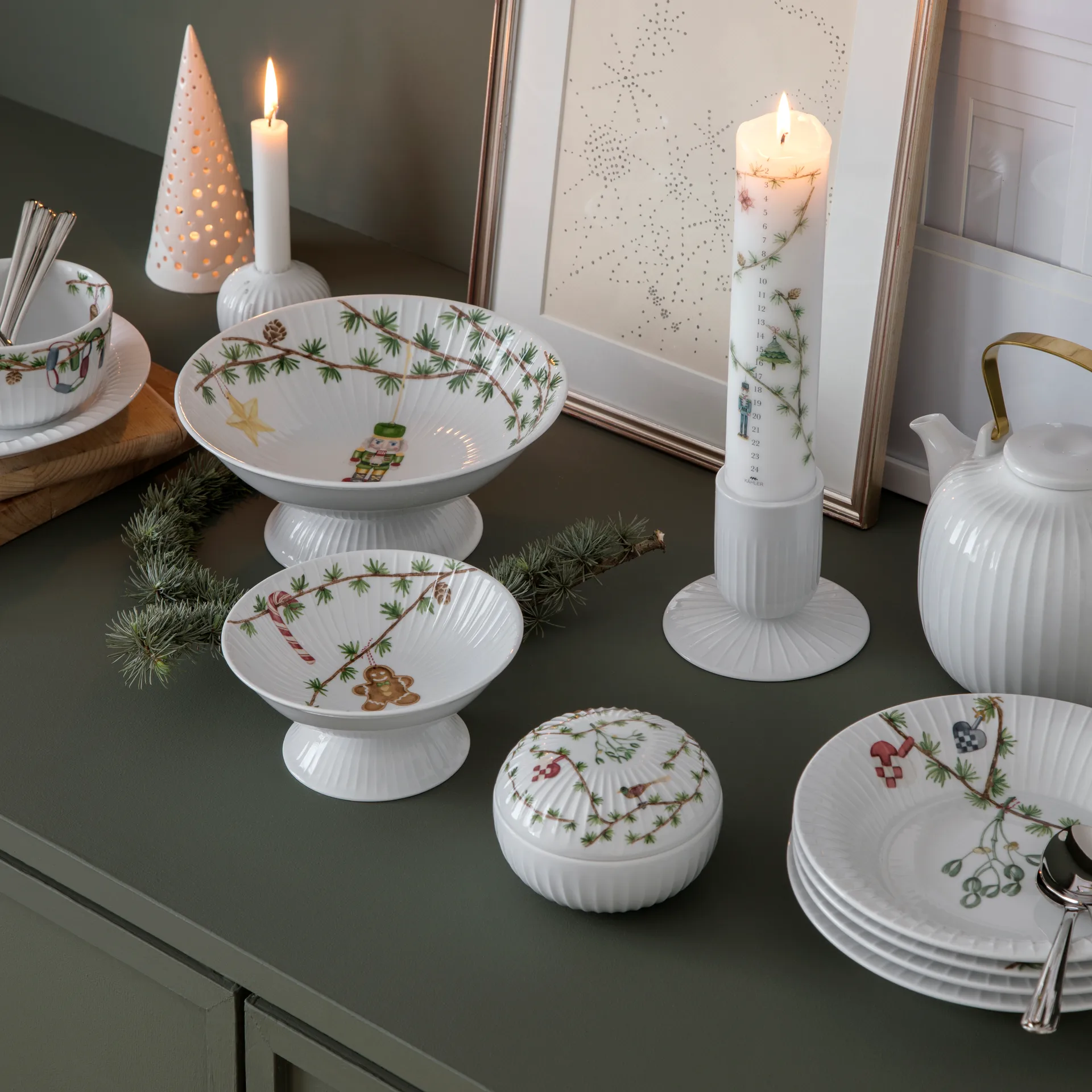 Hammershøi Χριστουγεννιάτικο μπολ στο πόδι Ø16 εκ, άσπρο Kähler