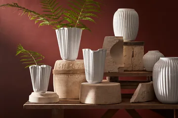 Hammershøi βάζο - Λευκό, μεσαίο 21 cm - Kähler