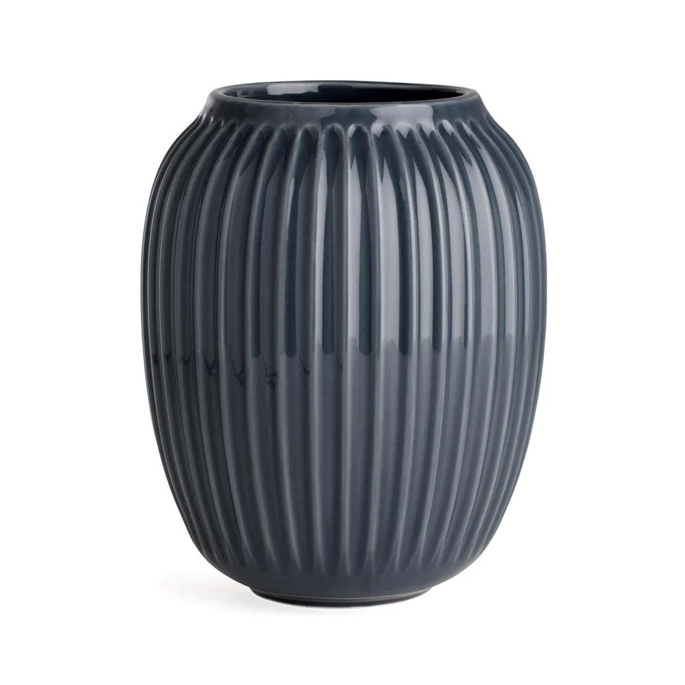 Hammershøi βάζο, Γκρι ανθρακί, μεσαίο 21 cm Kähler