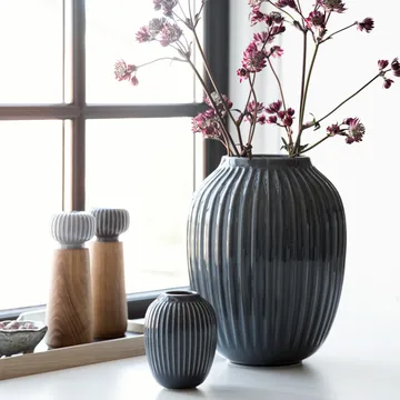 Hammershøi βάζο - Γκρι ανθρακί, μεγάλο 25,5 cm - Kähler