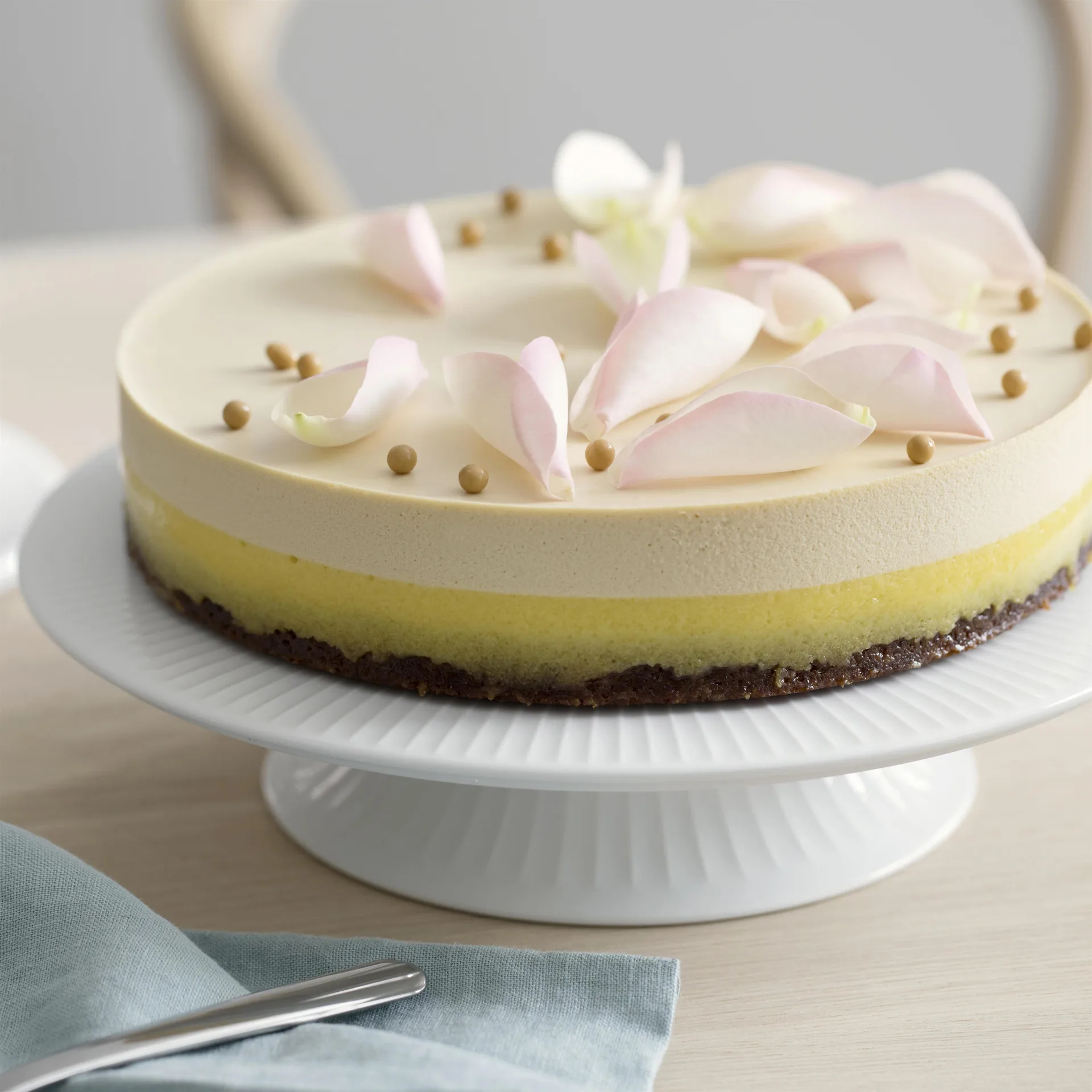 Hammershøi πιατέλα κέικ με βάση Ø30 cm, λευκό Kähler