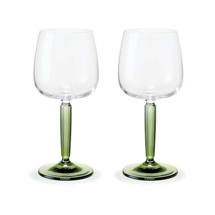 Ποτήρια λευκού κρασιού, Hammershøi, 35 cl, συσκευασία 2 τεμαχίων - Διαφανές-πράσινο - Kähler