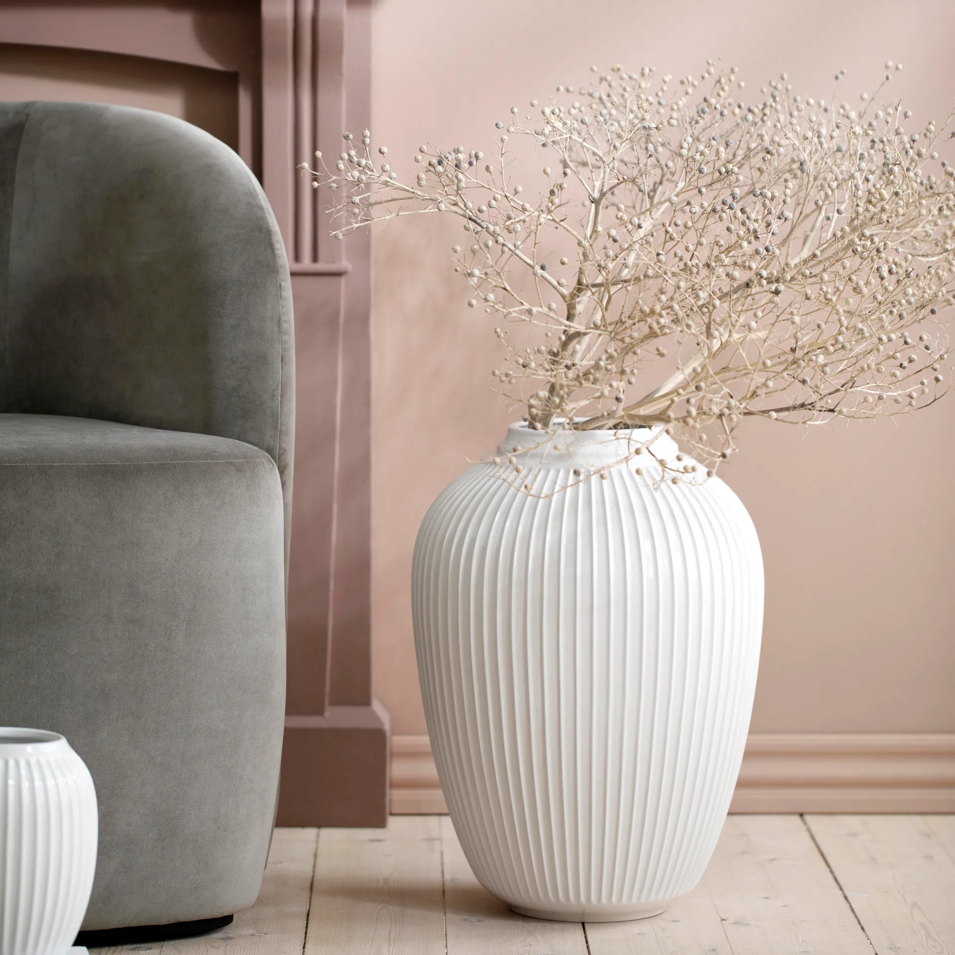 Hammershøi βάζο δαπέδου 50 cm, λευκό Kähler