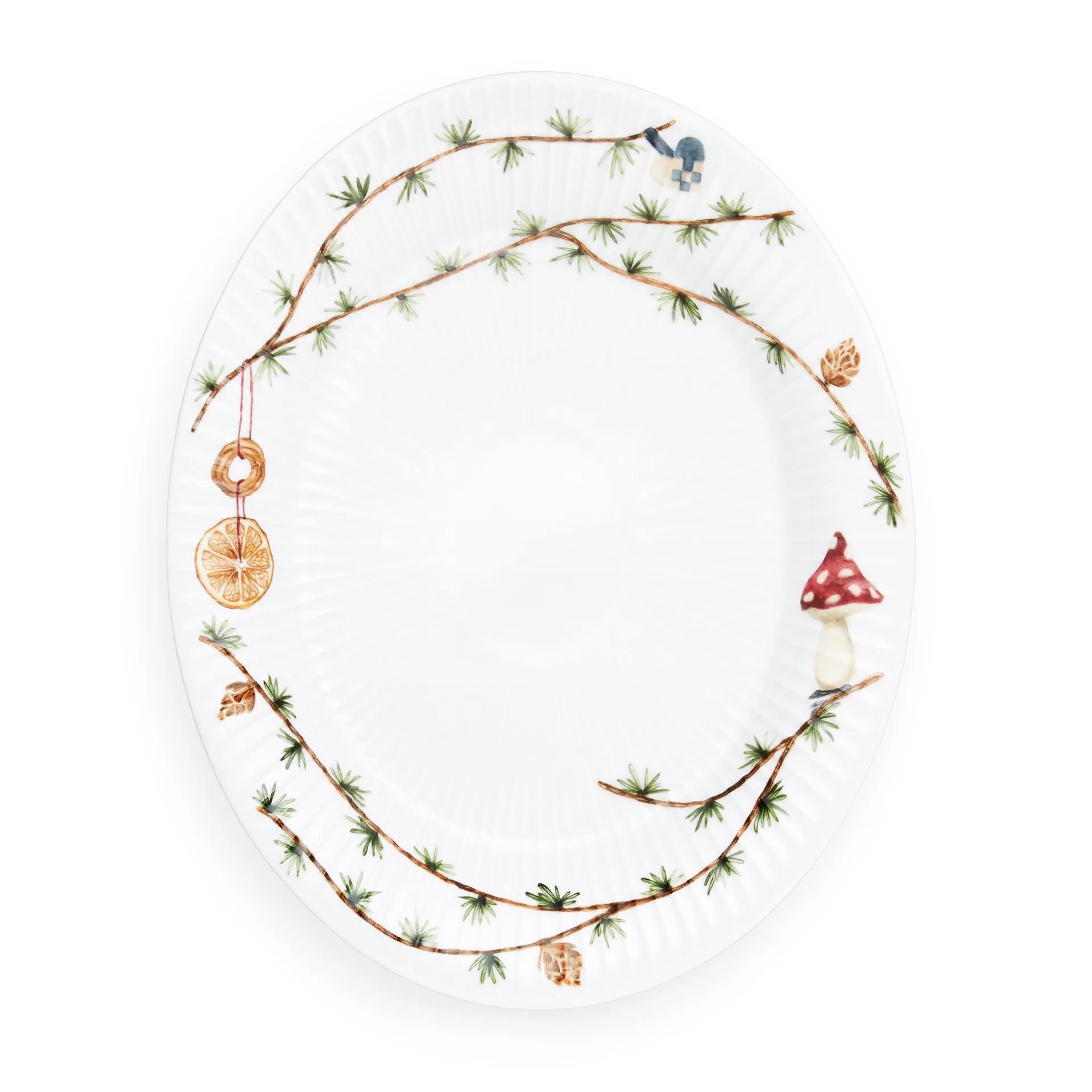 Hammershøi Χριστουγεννιάτικο oval πιατάκι, 22,5x28,5 cm Kähler