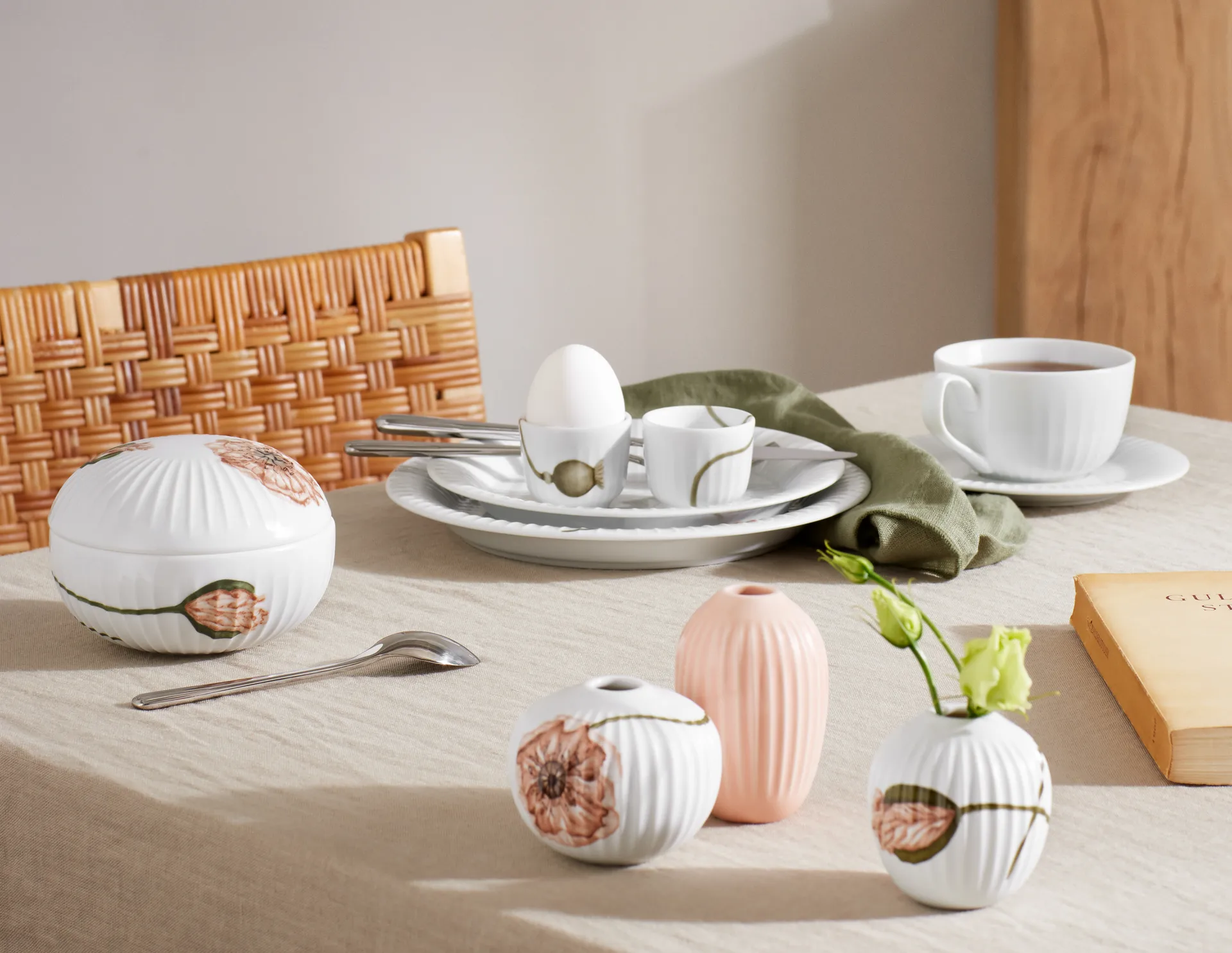 Hammershøi Poppy βάζο μινιατούρα 3 τεμάχια, Λευκό-διακόσμηση Kähler