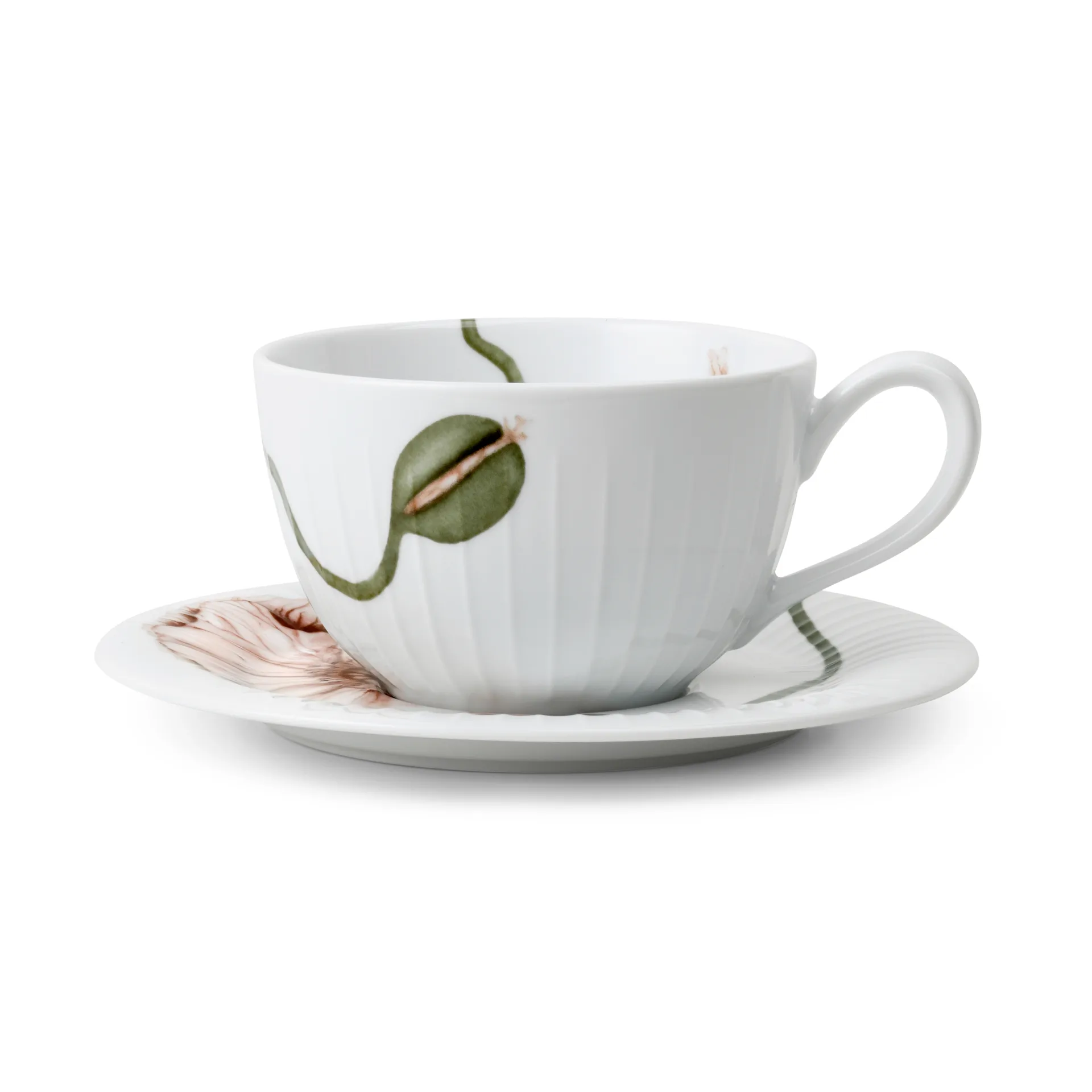 Hammershøi Poppy φλιτζάνι τσαγιού με πιατάκι 38 cl, λευκό Kähler