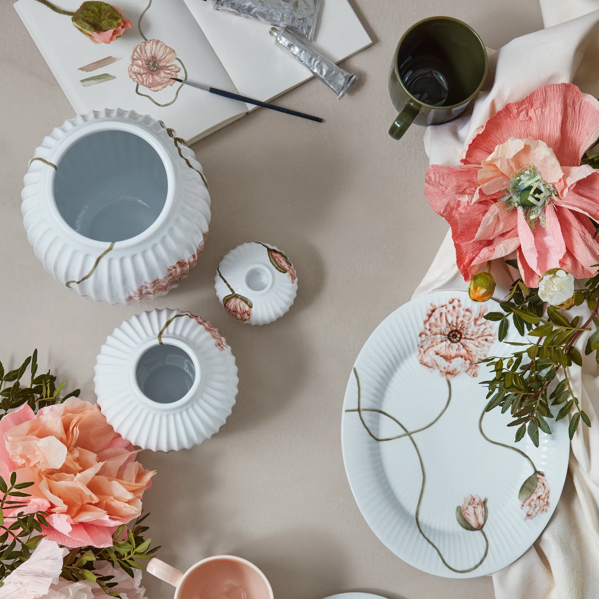Hammershøi Poppy κηροπήγια Ø7.5 cm, λευκό Kähler