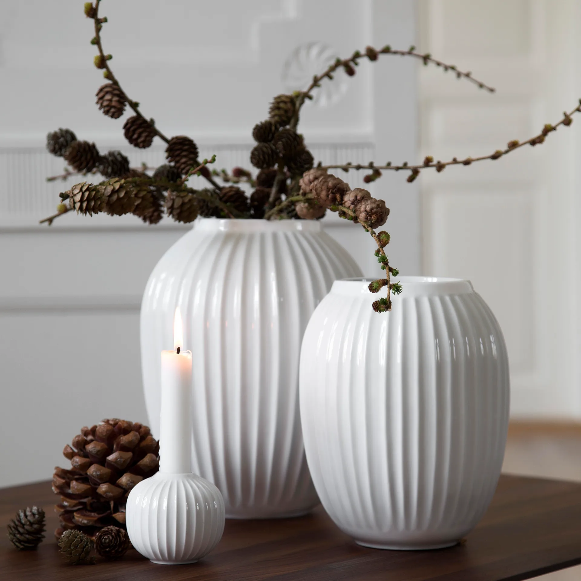 Hammershøi κηροπήγιο μεσαίο, λευκό Kähler