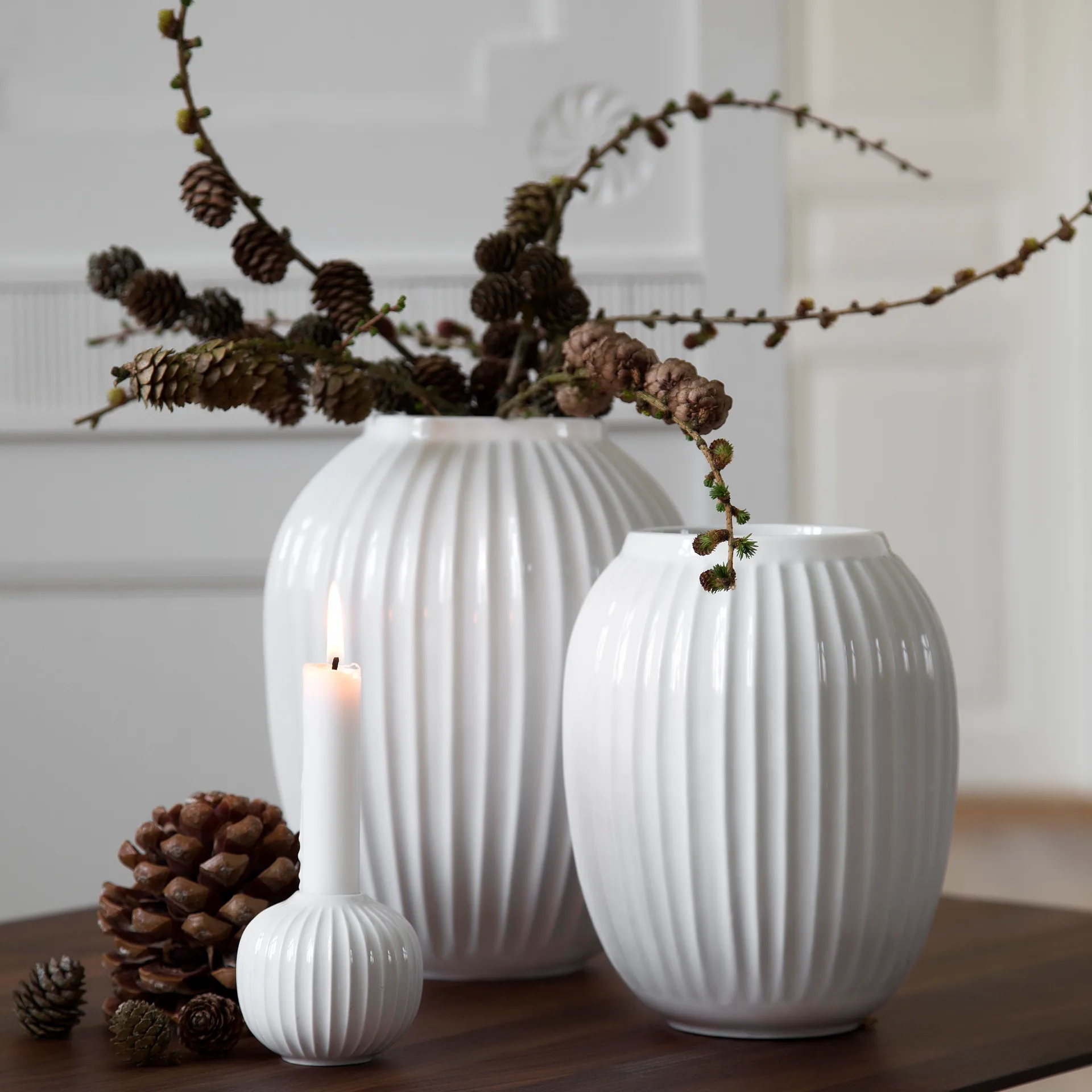 Hammershøi βάζο μεγάλο, λευκό Kähler