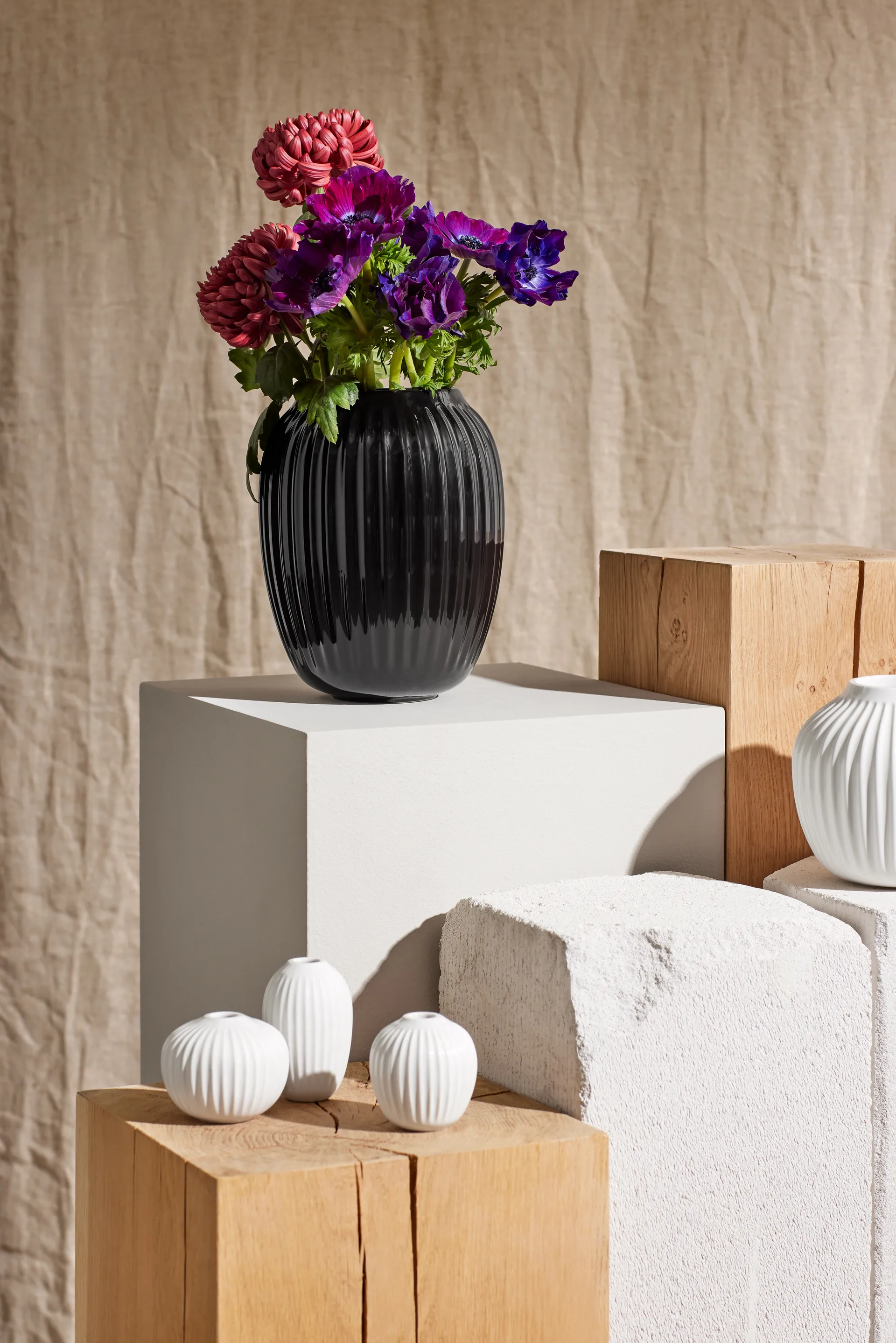 Hammershøi βάζο μεσαίο, Μάυρο Kähler