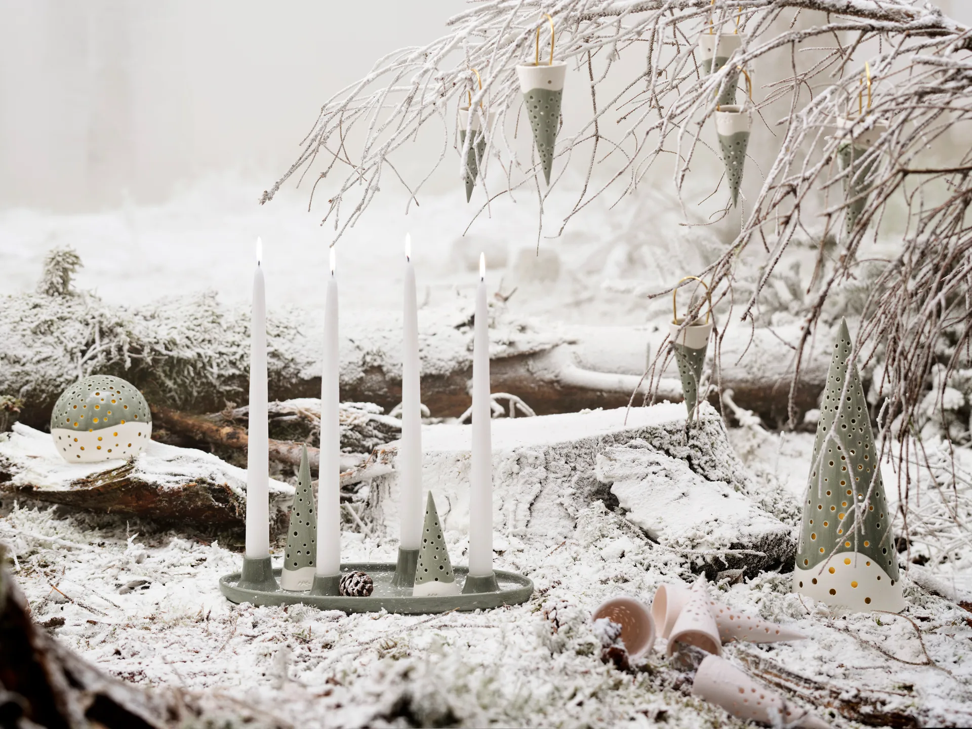 Nobili Χριστουγεννιάτικο διακοσμητικό 18 εκ, Πράσινο Kähler