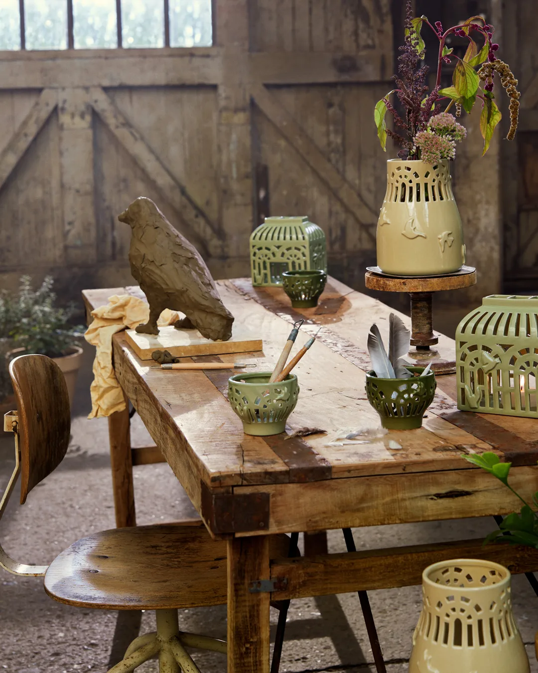 Orangery βάση κεριού Ø9 εκ, green garden Kähler