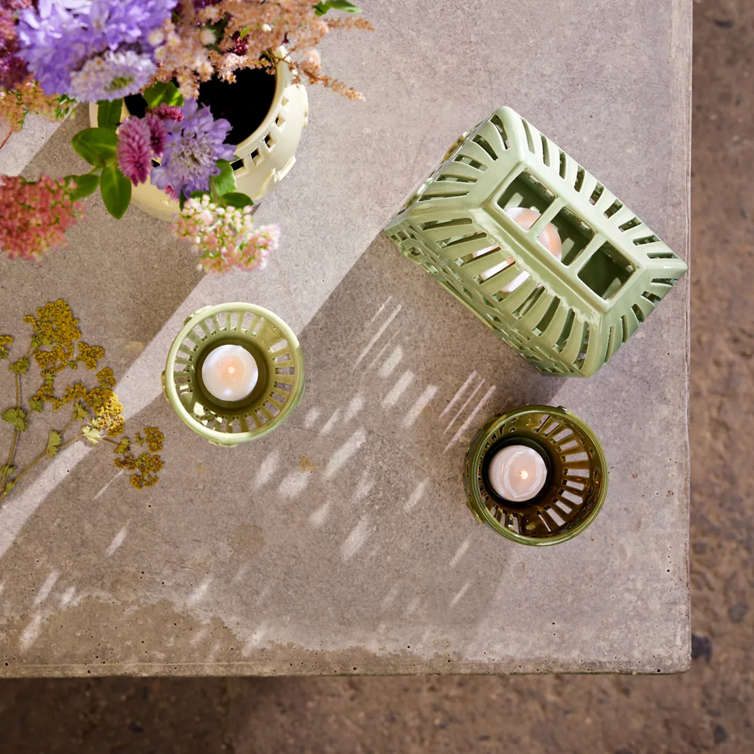 Orangery βάση κεριού Ø9 εκ, green garden Kähler