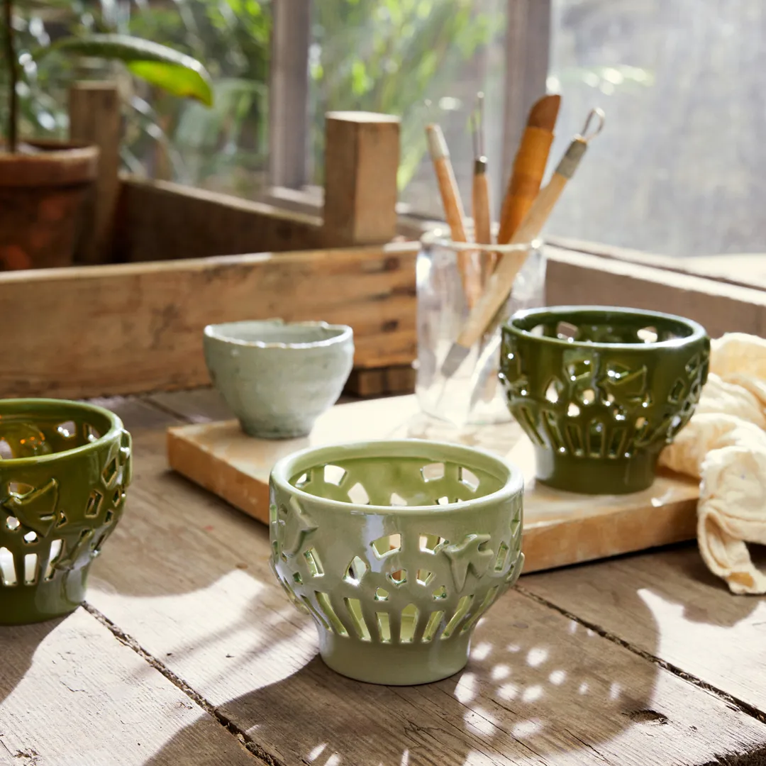 Orangery βάση κεριού Ø9 εκ, Spring leaf Kähler