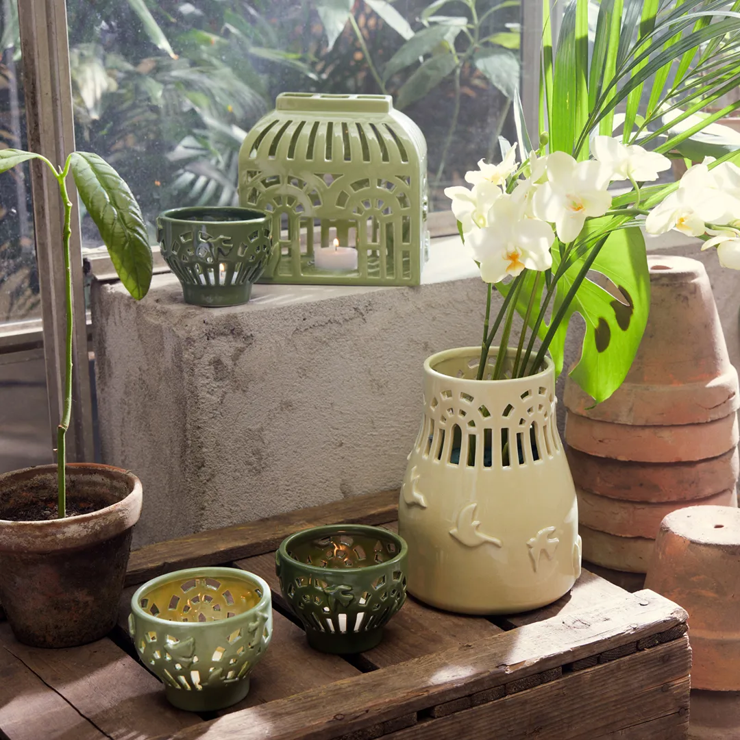 Orangery βάση κεριού Ø9 εκ, Spring leaf Kähler