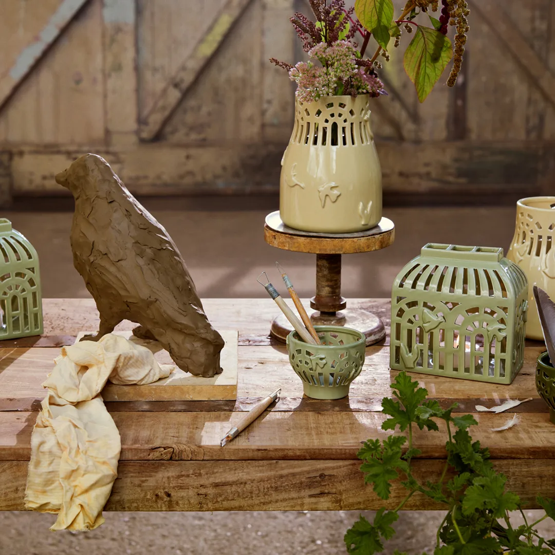 Orangery βάση κεριού Ø9 εκ, Spring leaf Kähler