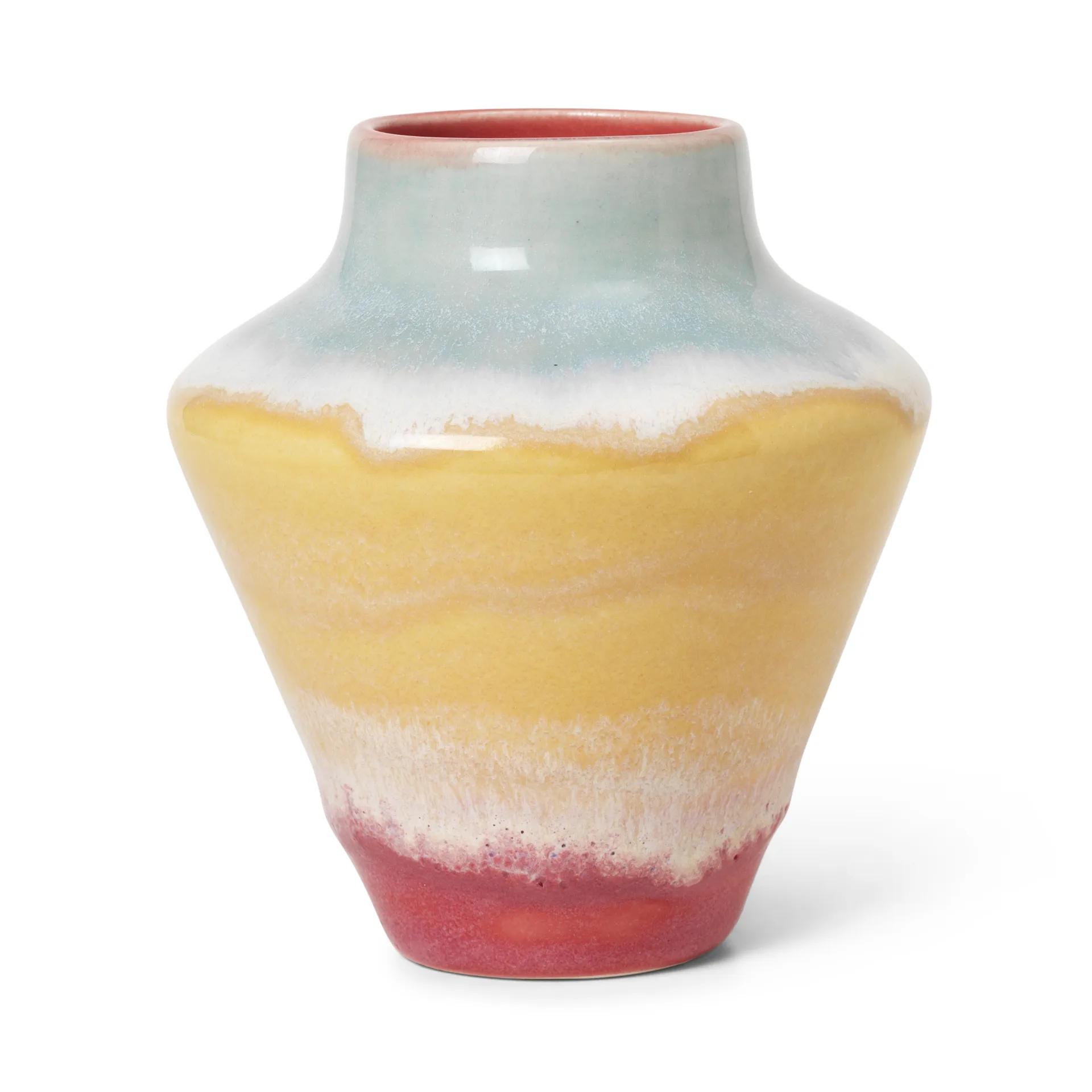 Poppery βάζο 12 cm, Ροζ-mint-κίτρινο Kähler