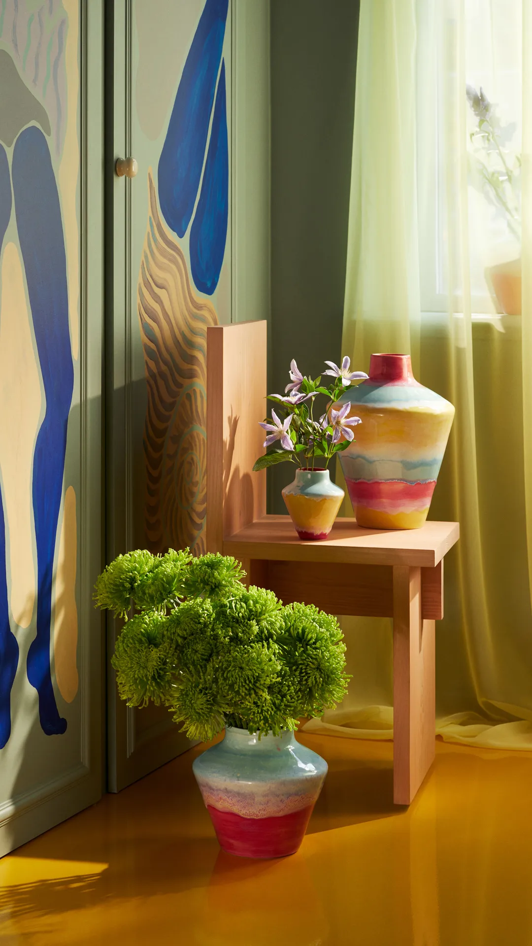 Poppery βάζο 20,5 cm, Mint-pink Kähler