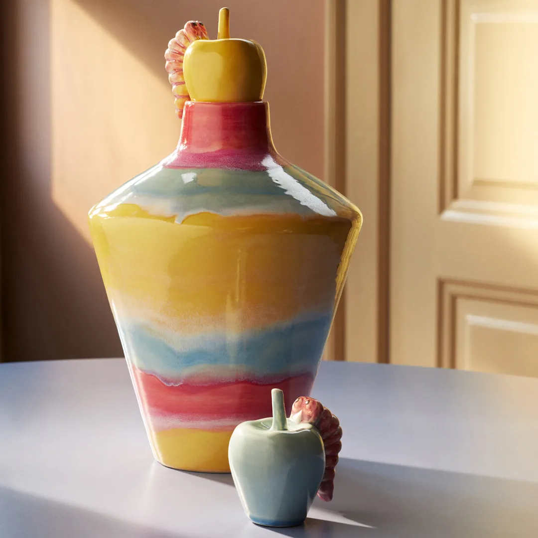 Poppery μήλο με διακόσμηση κάμπιας, Mint-pink Kähler