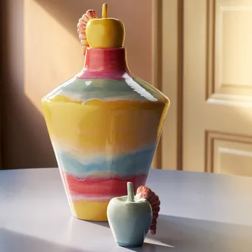 Poppery μήλο με διακόσμηση κάμπιας - Mint-pink - Kähler