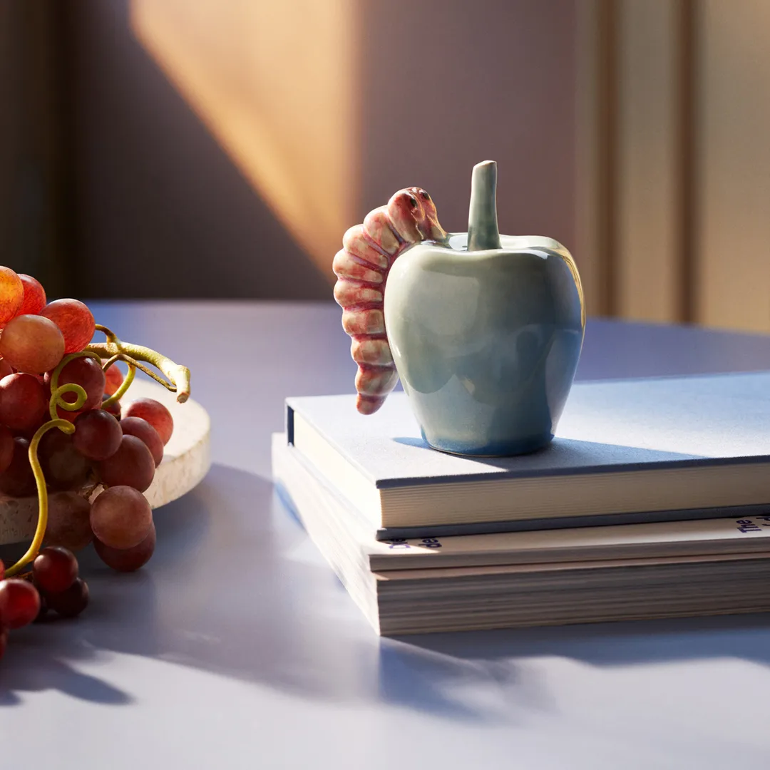 Poppery μήλο με διακόσμηση κάμπιας, Mint-pink Kähler