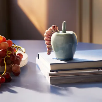 Poppery μήλο με διακόσμηση κάμπιας - Mint-pink - Kähler