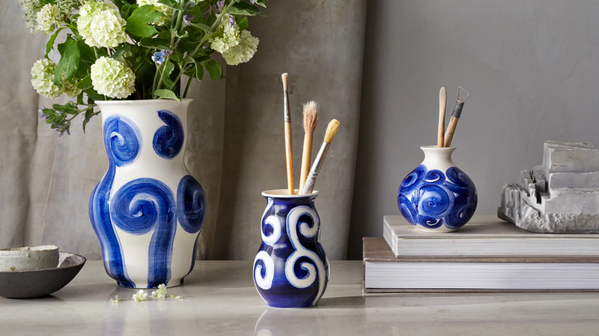 Βάζο, Tulle, 13 εκ, Μπλε Kähler