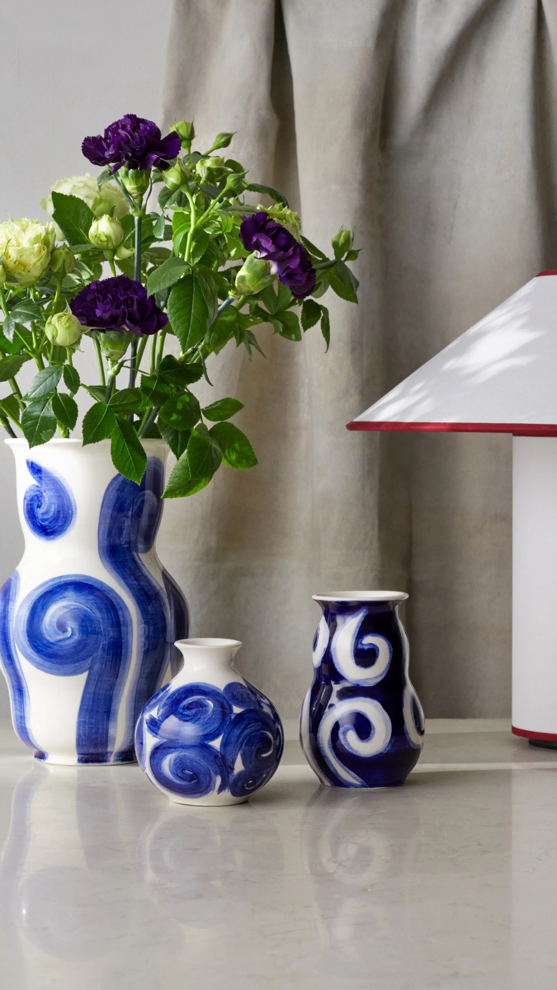 Βάζο, Tulle, 22,5 εκ, Μπλε Kähler