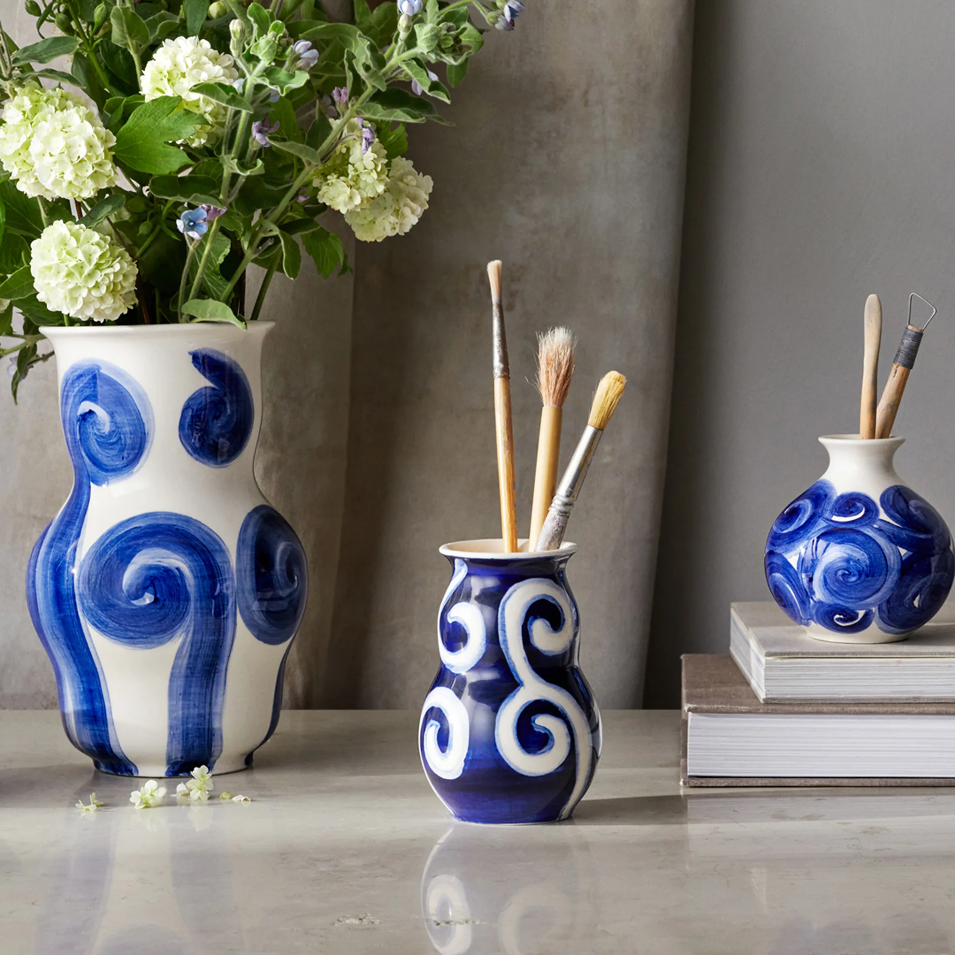 Βάζο, Tulle, 22,5 εκ, Μπλε Kähler