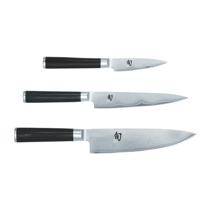 Kai Shun Classic σετ μαχαιριών 3 τεμάχια - Χρώμι0-μαύρο - KAI