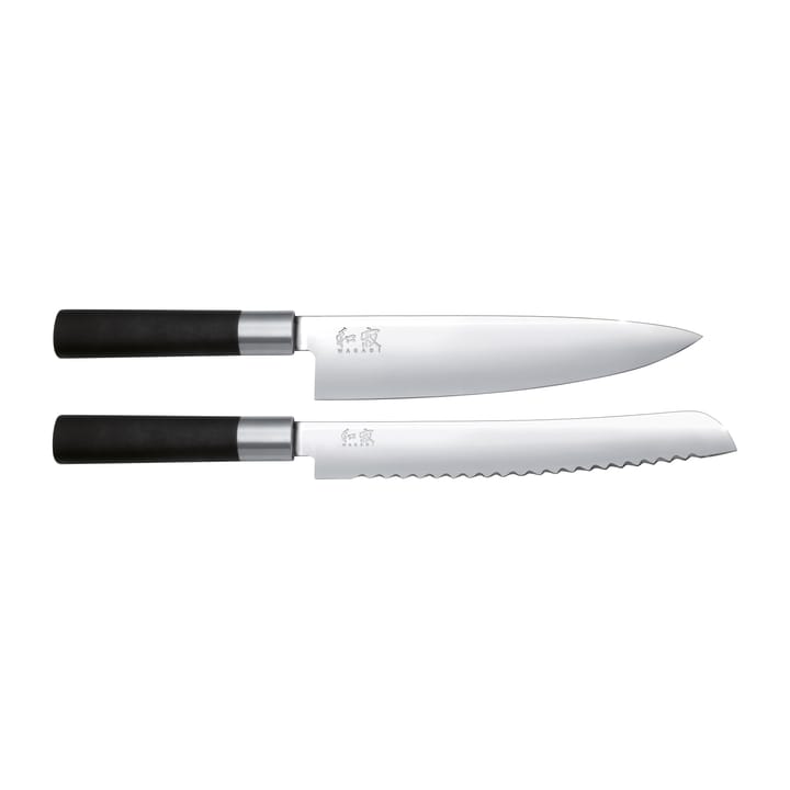 Kai Wasabi Black σετ μαχαίρι ψωμιού και κουζίνας - 2 τεμάχια - KAI