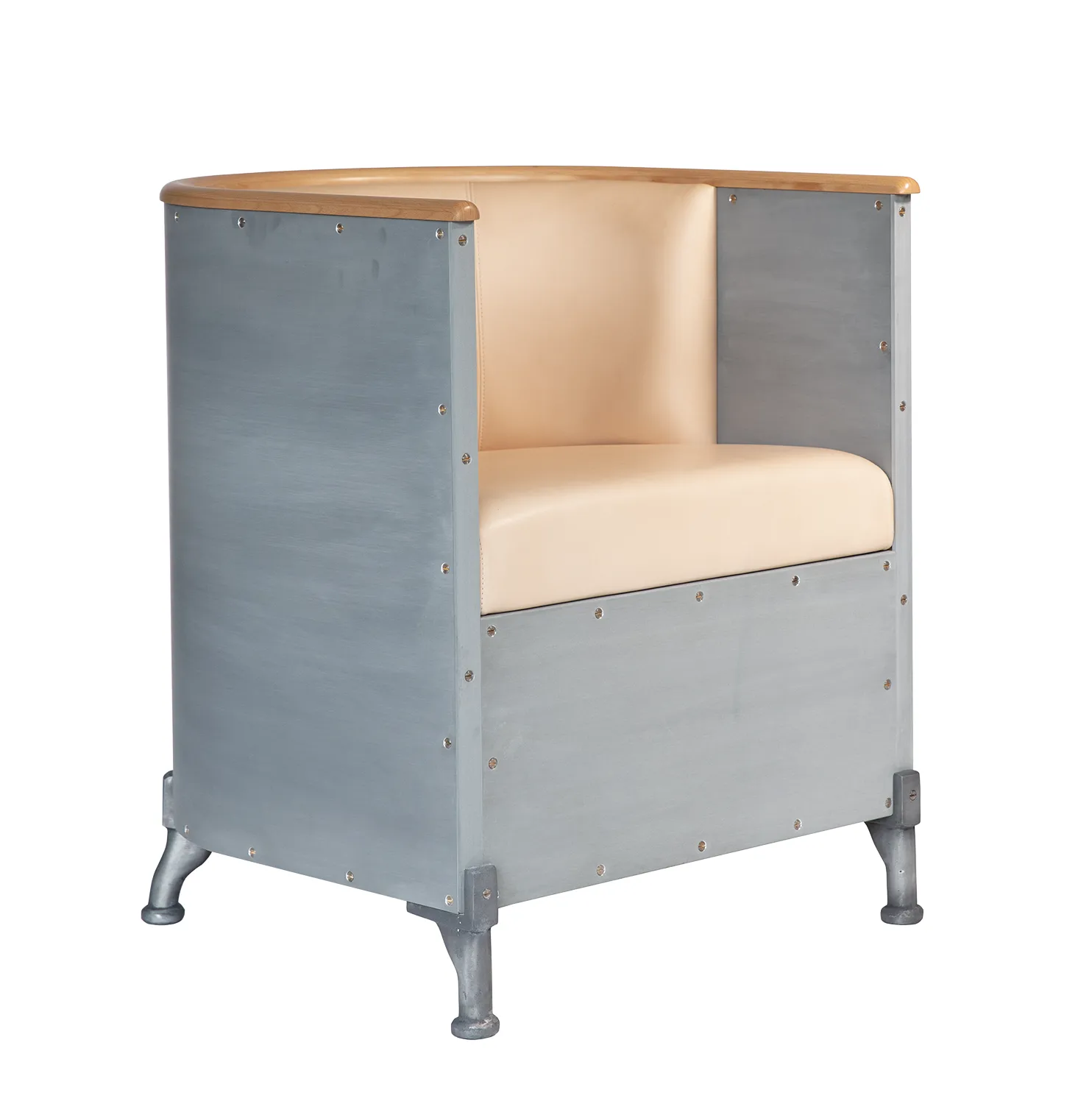 Aluminium Etch πολυθρόνα, Tärnsjö φυσικό-etch αλουμίνιο-οξιά Källemo