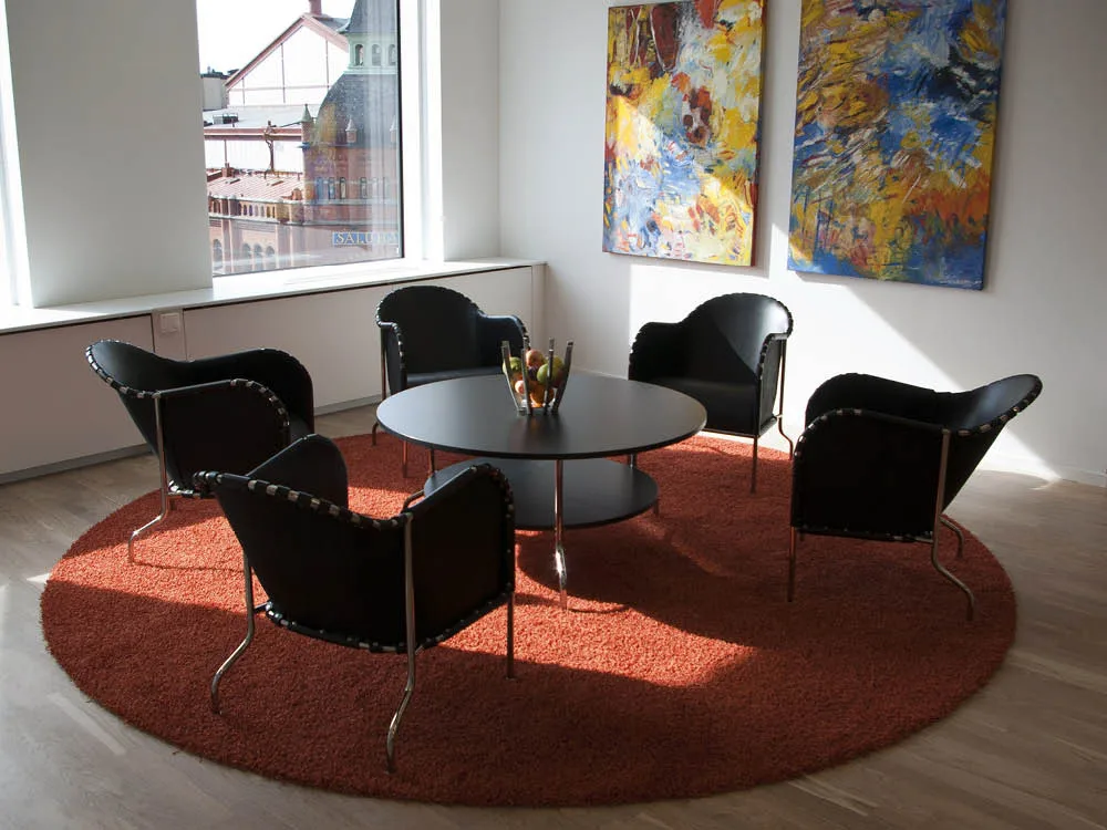 Bruno πολυθρόνα, Φυσικό δέρμα μαύρο-χρώμιο Källemo