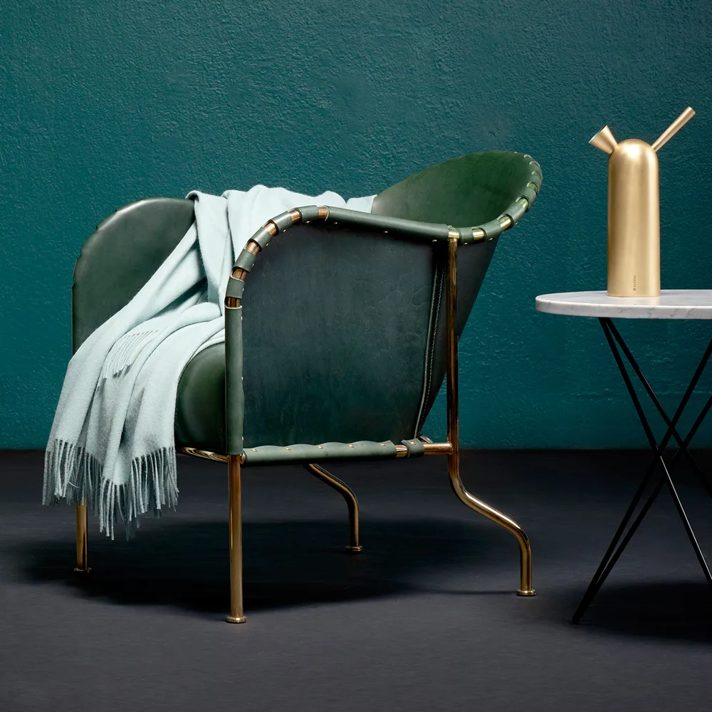 Bruno πολυθρόνα, Δέρμα φυσικό-χαλκοεπεξεργασμένη βάση Källemo