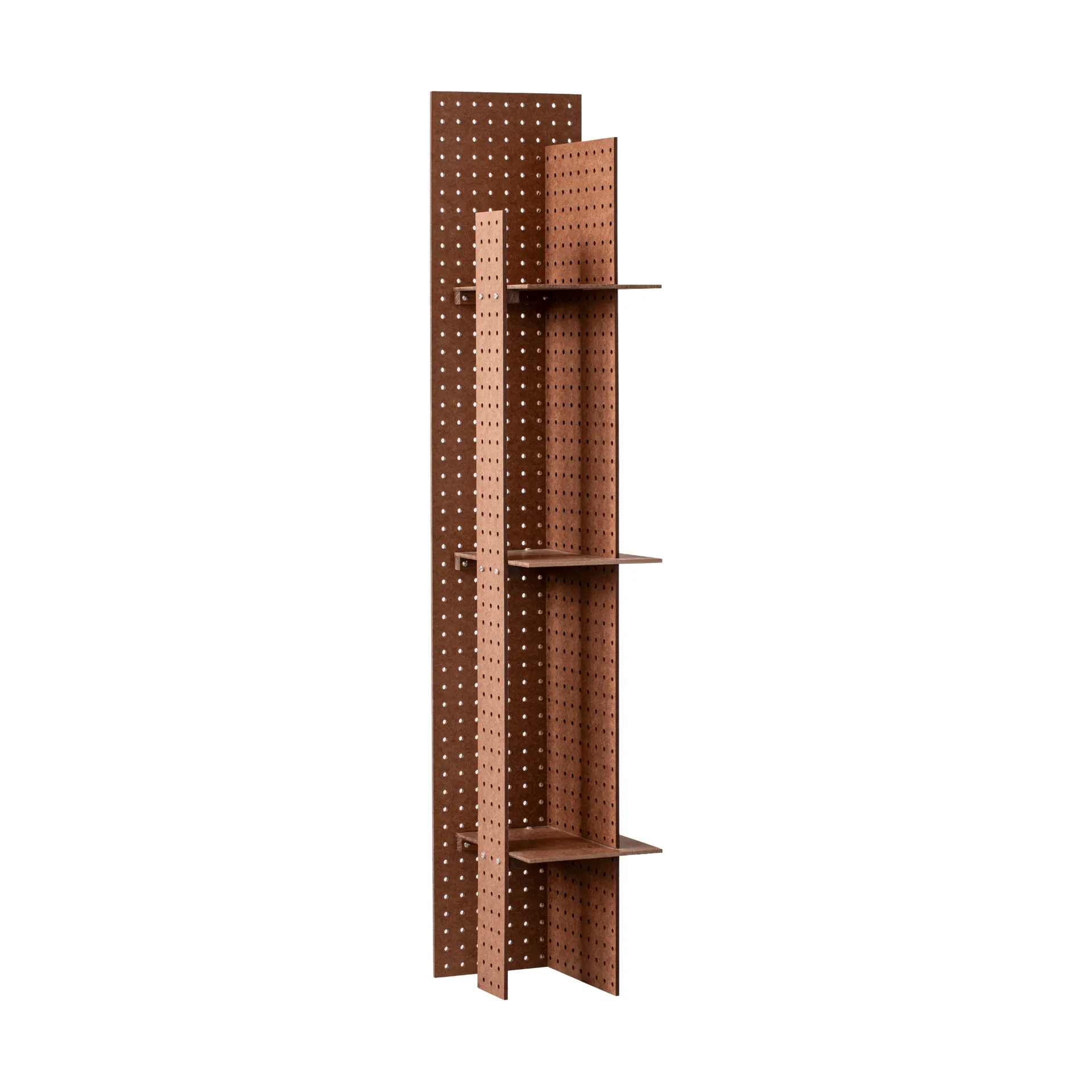 FF02 The Perforated Furniture ράφι τοίχου, Ινοσανίδα-καρυδιά, 28x24x128 cm Källemo