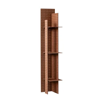 FF02 The Perforated Furniture ράφι τοίχου - Ινοσανίδα-καρυδιά, 28x24x128 cm - Källemo